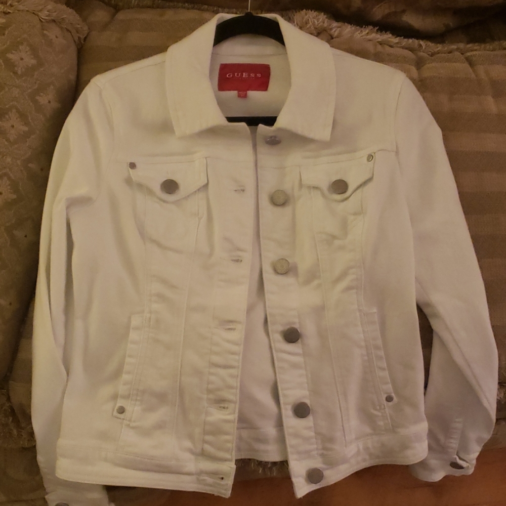 Guess White Jean Jacket